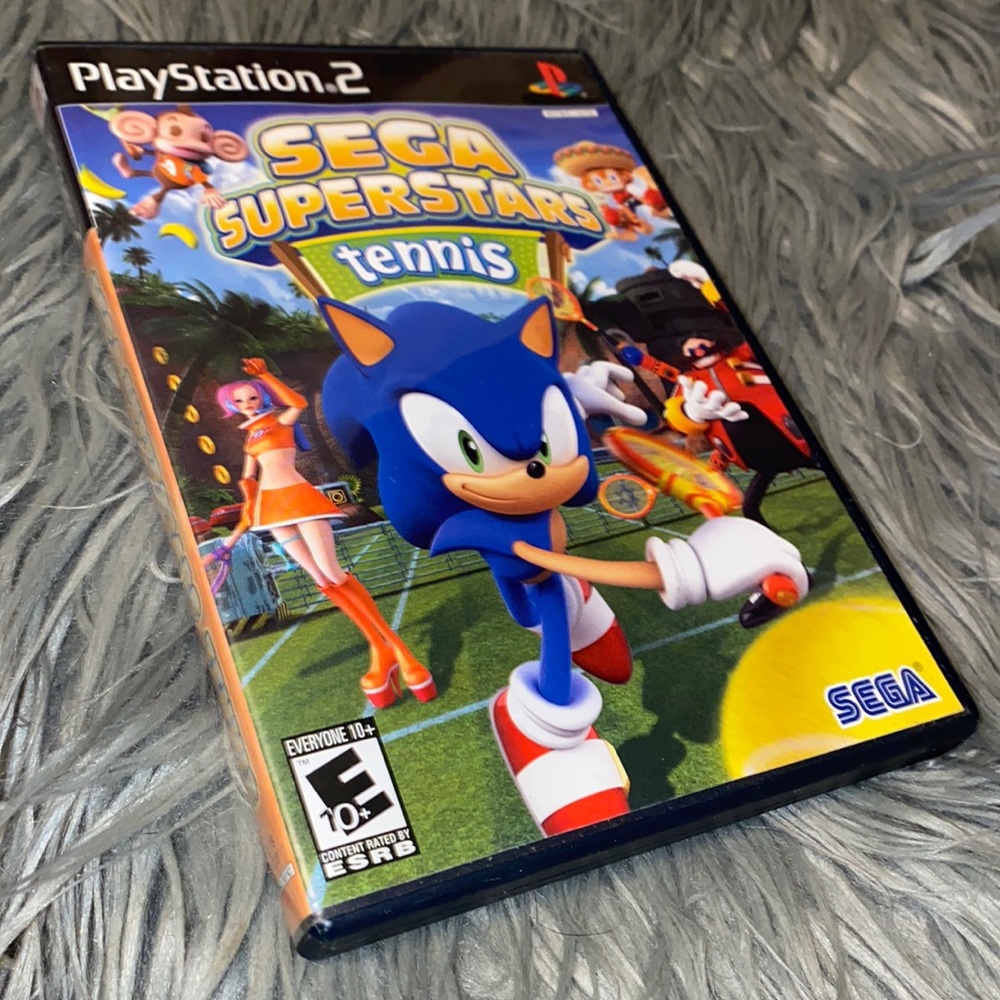 Classic SONY PS2 SEGA SUPERSTARS TENNIS Video Game GUC w/Manual